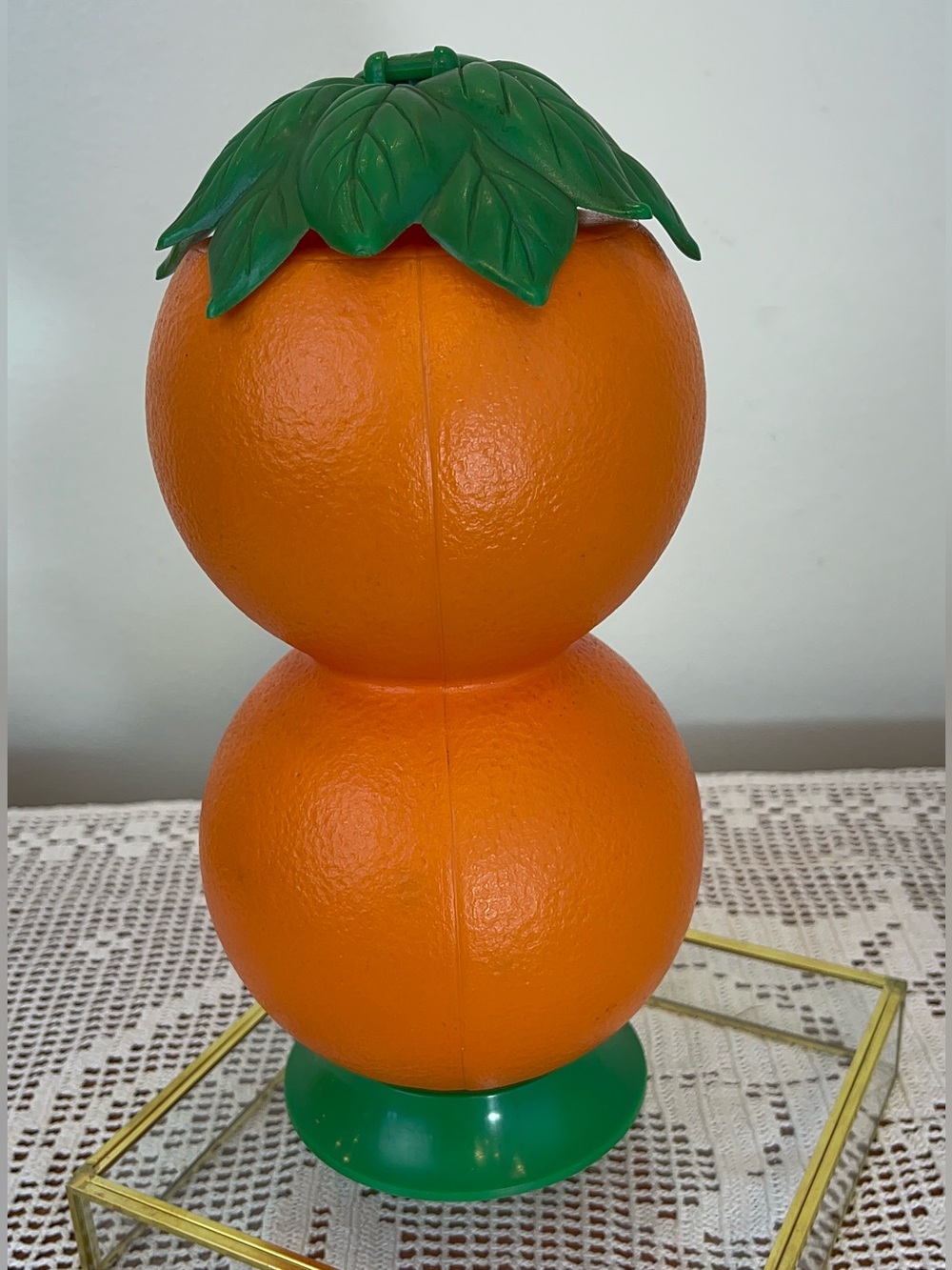 Vintage Double Orange Shape Juice Jug Plastic Blowmold Bottle 1970's - Picture 6 of 9